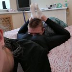 Submissive Boyfriend Sniff Dominant Girlfriend's Ass With Tight Leggings - Amateur Ass Worship Femdom Humiliation