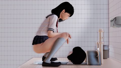 Teen Hentai Schoolgirl Instead of a Toilet For Her Classmates - Teen Lezdom Pissing Humiliation