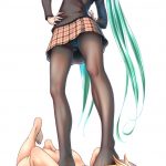 Mistress Hatsune Miku In Stockings Trample Slaveboy - Vocaloid Femdom Art