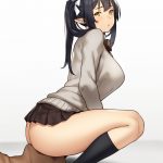 Cute Anime Girl In Short Skirt Facesitting On Ebony Slave For Her Oral Pleasure