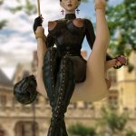 Gothic Mistress In Rubber Use Her Slave Like A Live Swing Suspended Him By His Arms And Legs And Sitting On His Body With Full Weight