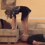 Young Mistress Loves To Trample The Face Of Her Slave By Standing On Him With Bare Feet With Full Weight - Face Stomping Femdom