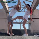 Young Dominant Girl Sofi Tied A Slave On The Foof Of A High-Rise Building And Kick His Balls - Ballbusting Femdom Outdoor