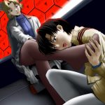Submissive Lesbian Girl In The Workplace Licks The Feet Of Mistress Ritsuko Akagi In Nylon Pantyhose - Evangelion Lezdom Foot Worship Art