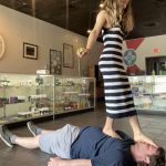 Amateur Public Full Weight Trampling Femdom and Stepped On Face