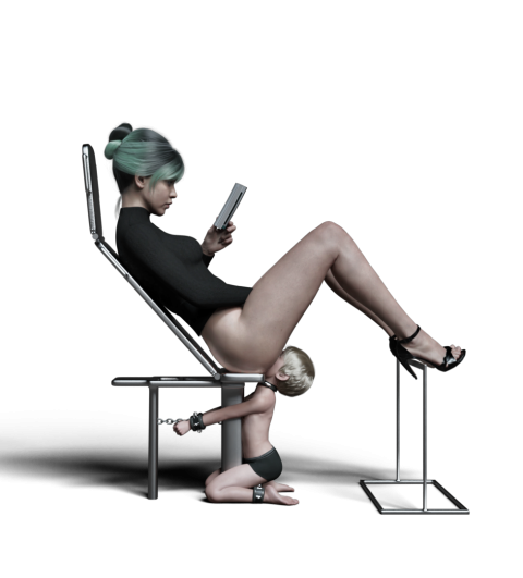 Mature Mistress Uses Special BDSM Chair with Shota Boy Fixation for Long-Term Cunnilingus - Pussy Licking Chair MomDom