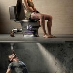 A Slave Imprisoned Under a Toilet Eats All the Excrement and Urine of a Sadistic Girl - Extreme Femdom Toilet Slavery Art