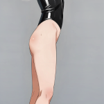 Cruel Loli Dominatrix in a Latex Corset Stood with Full Weight on the Face of an Adult Slave and Trampled Him with Pleasure - Old and Young Femdom Art