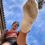 Random Dominant Girl Orders You To Stick Out Your Tongue And Now She's Stepping On It With Her Dirty Socked Foot - POV Stepped On Femdom Amateur